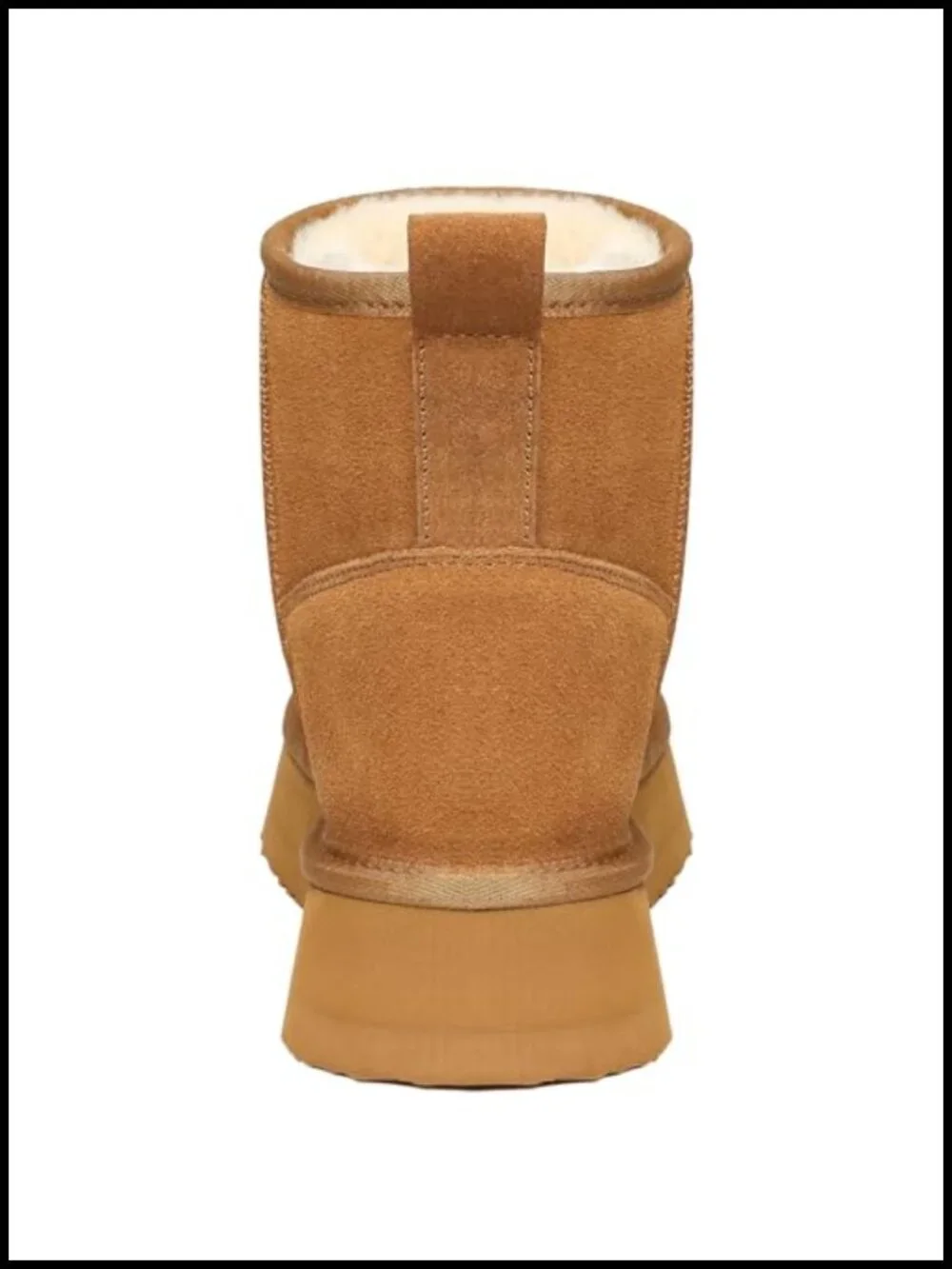 Genuine Suede Platform Mini Boots for Women Fur Lined Winter Snow Boots